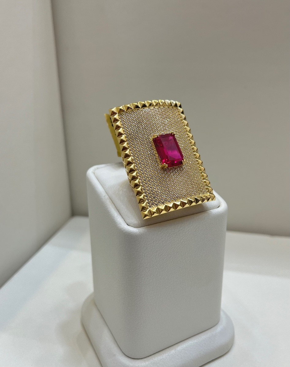 خاتم — لازوردي — عيار 18 — صورة 1