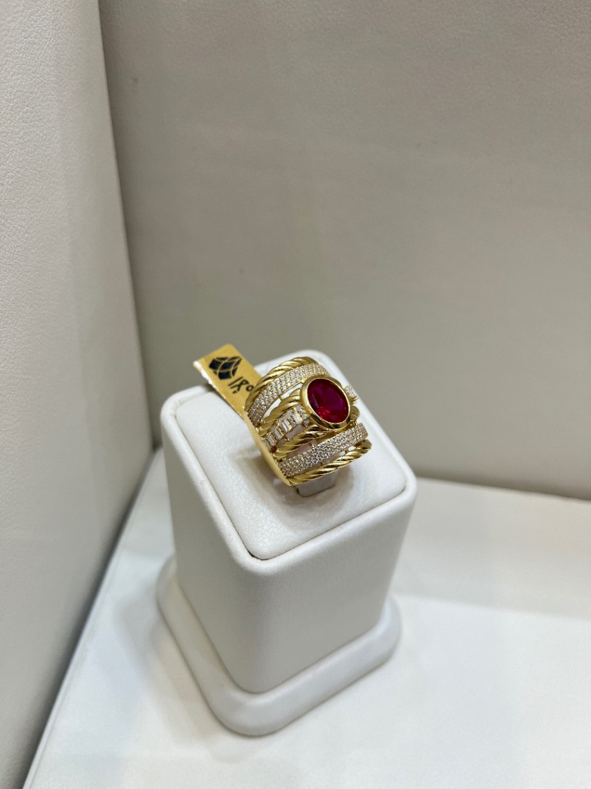 خاتم — لازوردي — عيار 18 — صورة 1