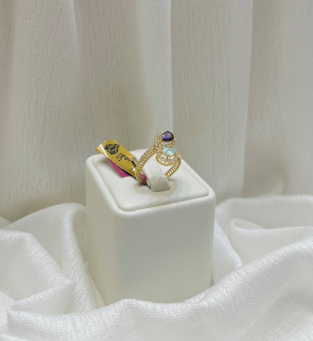 خاتم — لازوردي — عيار 18 — صورة 1