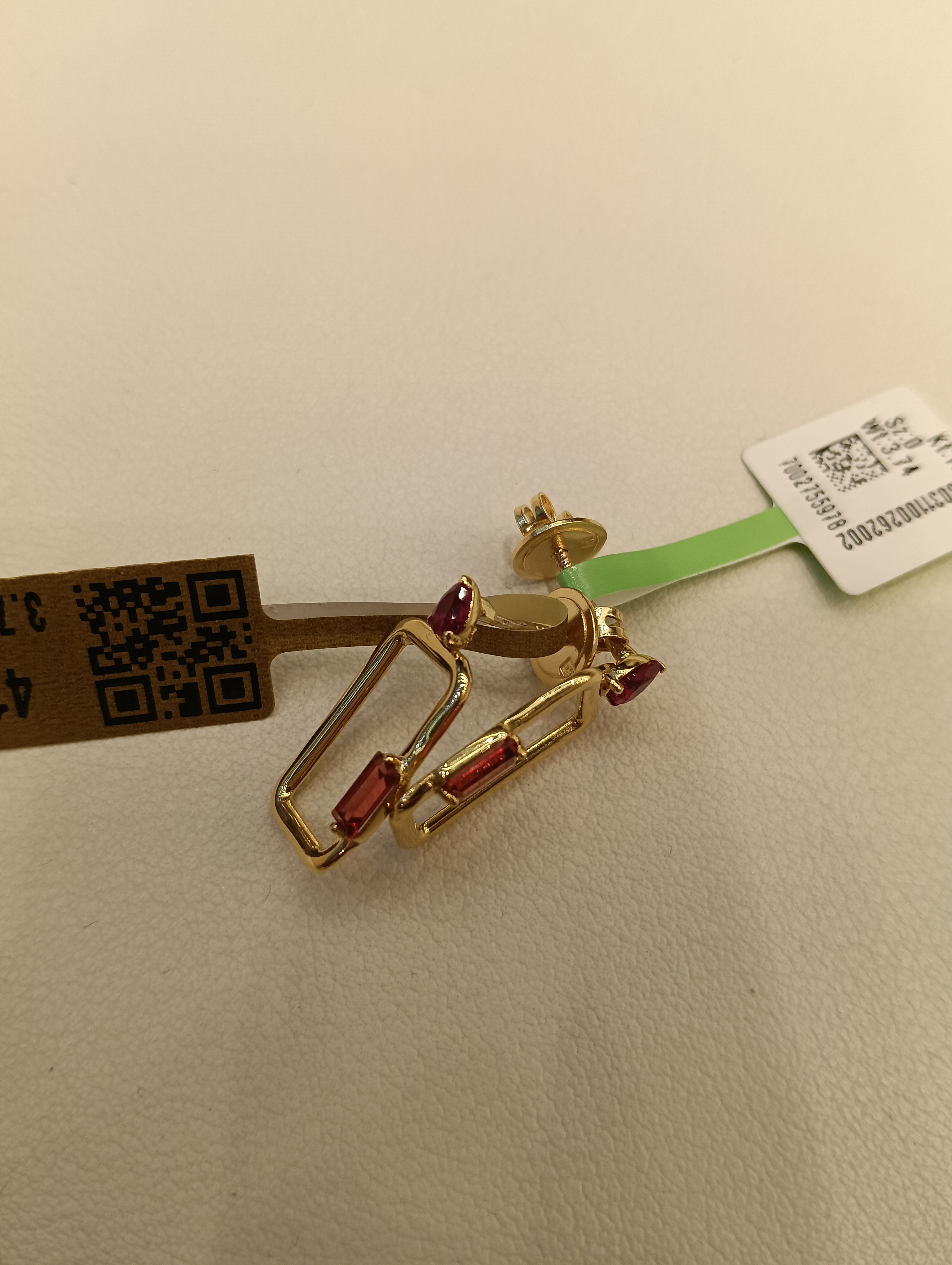 حلق — لازوردي — عيار 18 — صورة 2