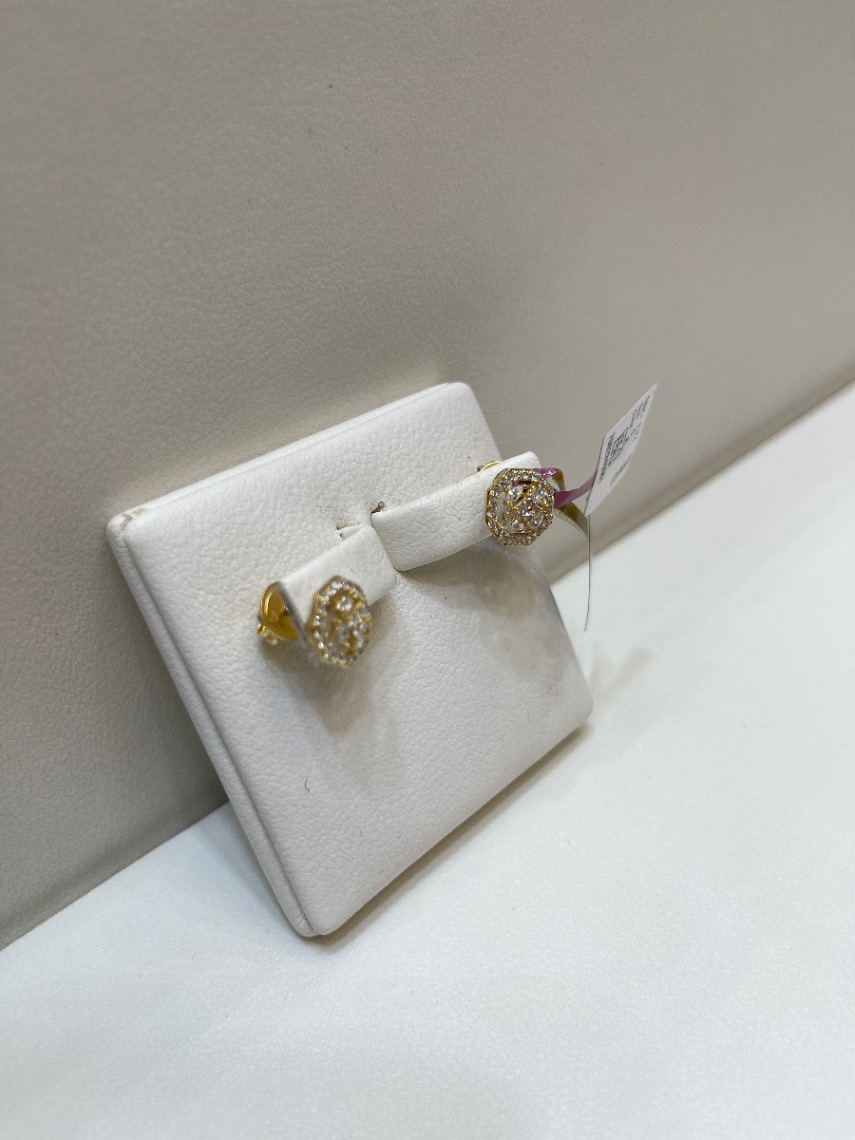 حلق — لازوردي — عيار 18 — صورة 2